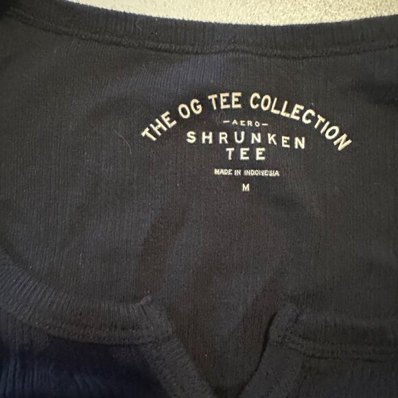 Aero The OG Tee collection shrunken tee black vneck size M - Picture 2 of 5